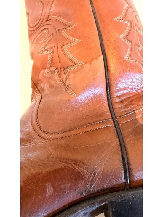 Vintage Rios of Mercedes Mens Brown Leather Western Cowboy Boots Size 10 D main image 10